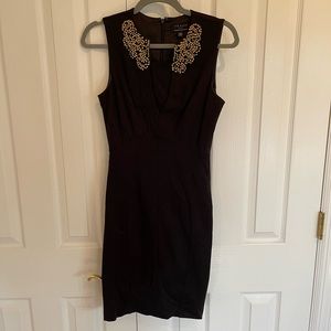 Ted Baker Dress w/ Rhinestone Collar